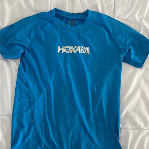 Hoka One One Blue T-Shirt - Picture 1 of 5